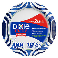 Dixie Ultra 10 Inch Paper Plates 186 Count Heavyweight Disposable