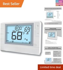 Super Programmable Thermostat for Home，2 Heat/1 Cool Heat Pump Or 1 Heat/1 Co...