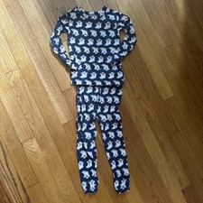 Baby Gap Halloween Pajamas Navy Blue With Cute Ghosts Size 3 Toddler
