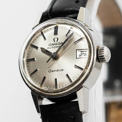Vintage 1971 *NEAR MINT* OMEGA Geneve Cal.684 Automatic Date Silver 21mm Women's