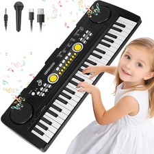 49 Key Kids Piano Keyboard Toy With Microphone Educational Music Gift Ages 3...