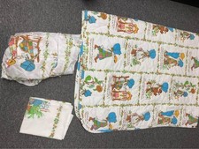 Rare: Vintage Holly Hobbie TWIN Bedspread, Fitted Sheet and Pillow Case
