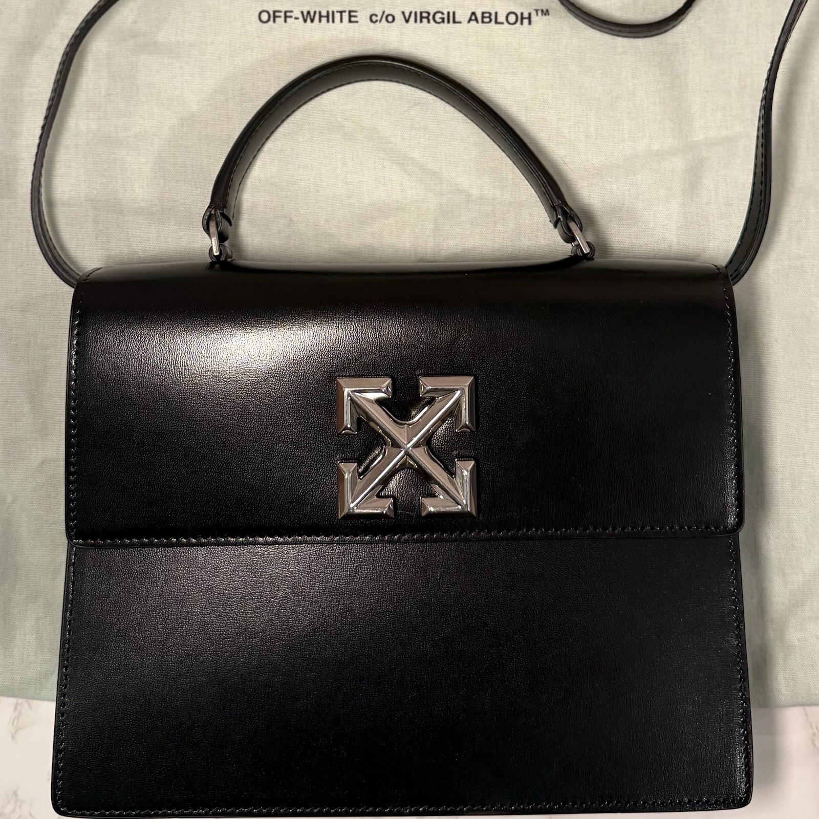 Authentic OFF-WHITE 2.8 Jitney Bag Leather - Brand new with original dust bag