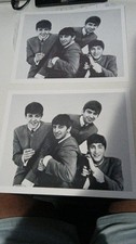 VINTAGE - Les Beatles 8X10 photographies noir et blanc - lot de 2 (1963)
