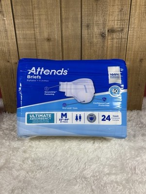 Attends Adult Incontinent Briefs Ultimate Absorbency Disposable Bariatric Medium