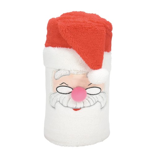 Snowpinions Snow Throw Santa Face Super Soft Fleece Blanket, 45 by 60 Inch, M...