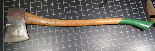 COLLINS - OLD TIMER - SINGLE BIT AXE - TASMANIAN PATTERN - ORIGINAL HANDLE DECAL