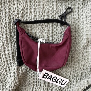 BAGGU Crescent Bag Charm Keychain Maroon ❤️ New With Tags!