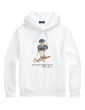Polo Ralph Lauren 188 Big Tall Polo Bear Ski White Hoodie Sweatshirt 3XLT
