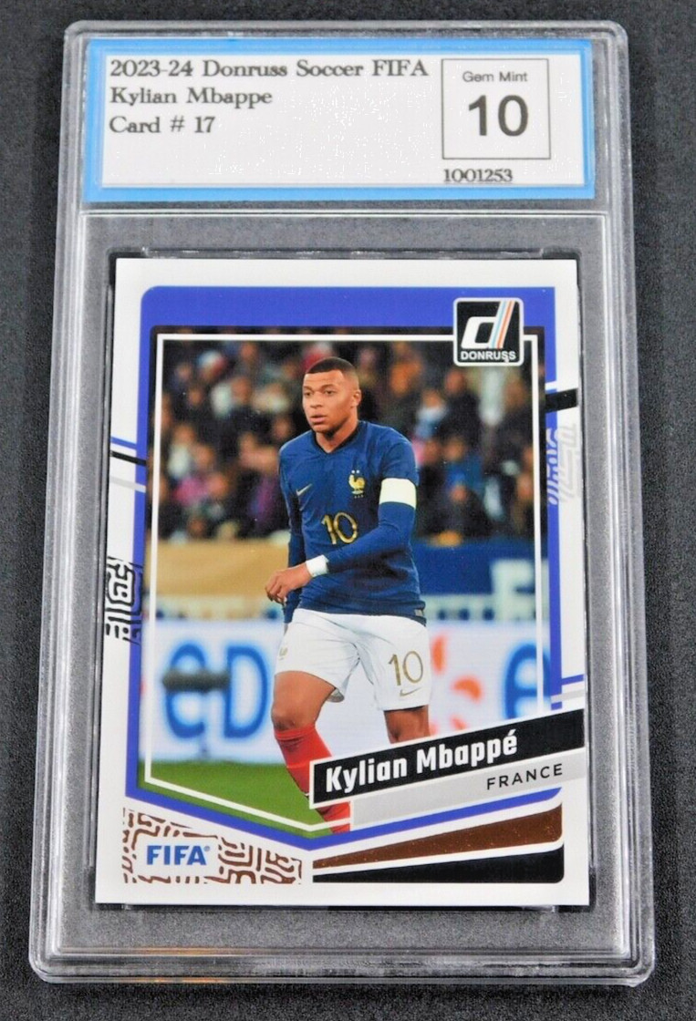 2023-24 Donruss Soccer FIFA Kylian Mbappe Card #17 GEM MINT 10