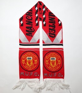 Écharpe Vintage Manchester United 1994/1995 - Champions - Noir Et Rouge - Occasion Très Bon état