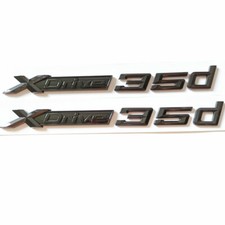2X Gloss Black Letters XDrive 35d Side Fender...