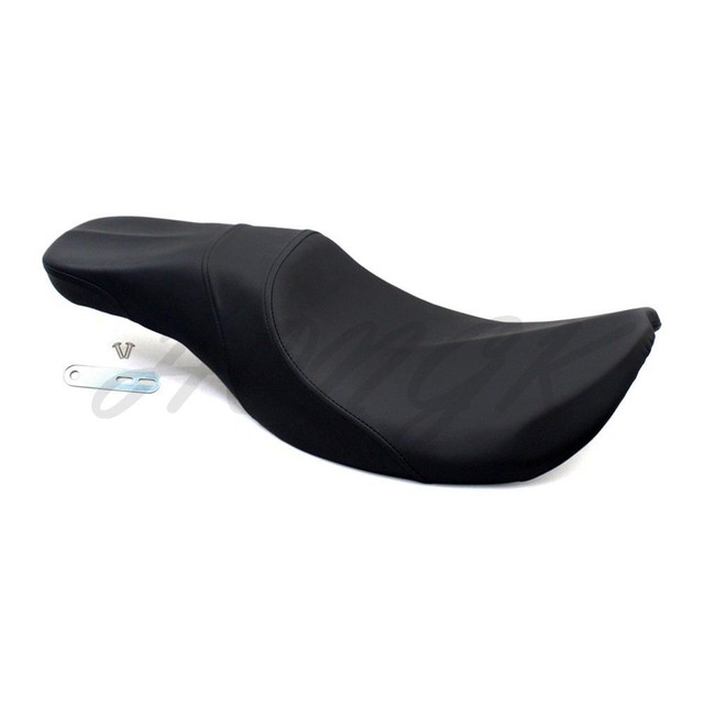 Black New 2-Up Seat For 08-17 Harley Touring Paul Yaffe Stretched Tank STK08