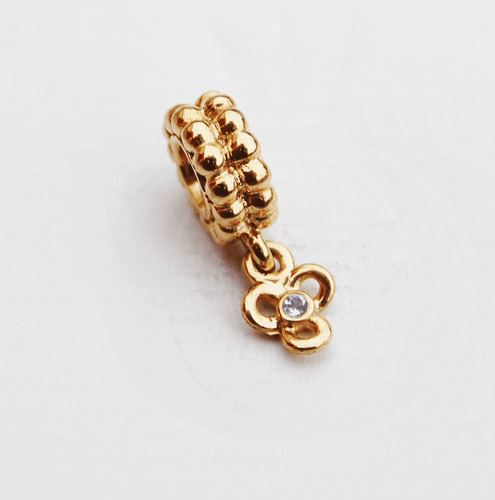 Pandora Original 14ct. Colgante Flor Dorada con Tanzanita - 750407TZ - Retirado - Imagen 2 de 3