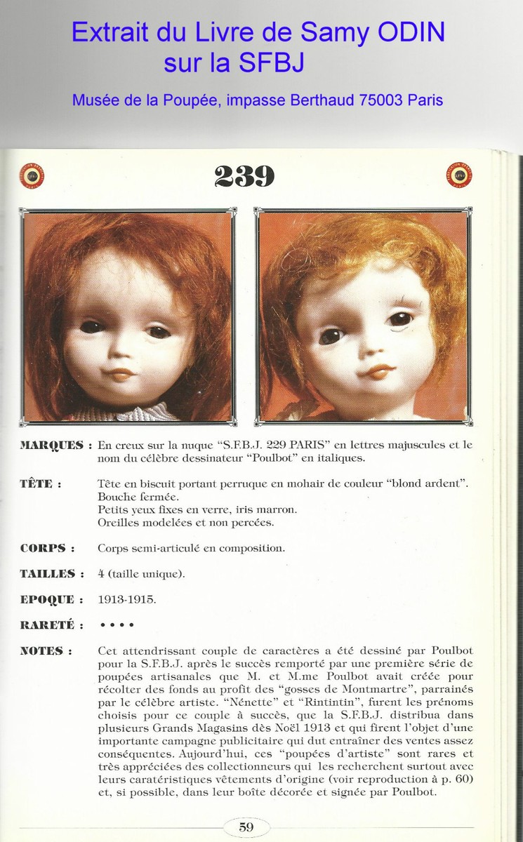 SCHMITT ET Fils 24 cm Poupée Ancienne Reproduction Antique doll EUR 213,00 - FR