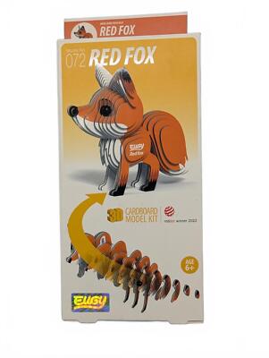 EUGY Red Fox 3D Cardboard Model Kit - Educational Fun for Ages 6+