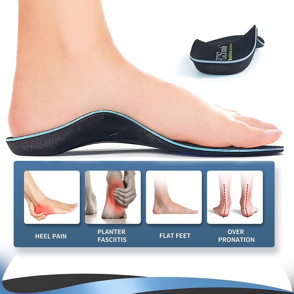PCSsole Orthotic High Arch Support Insoles Comfort Gel Work Boot Insert for F...