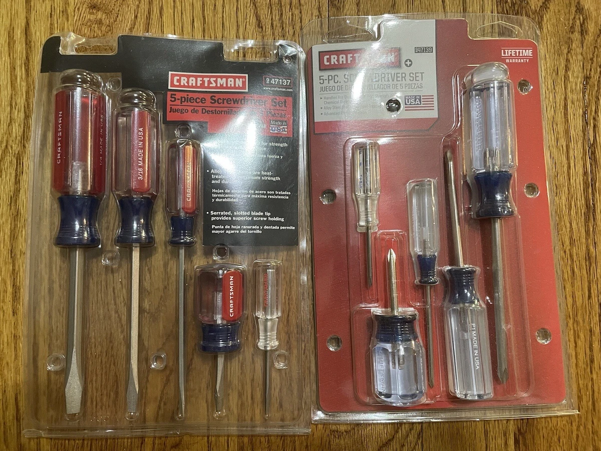 Craftsman Screwdriver Set New USA Slotted And Phillips 10 Piece Set