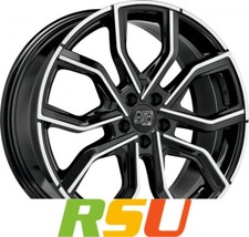 MSW MSW 41 gloss black full polished 8.5x20" ET45 LK5 114.3 ML 73.1 Alufelgen...