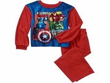 Marvel Avengers Boy's Flannel Super Hero Pajama Set