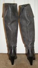 EUC Over the Knee Calvin Klein sz 9 Gray Leather Boots Pull On Cuffed Knee high — photo 9