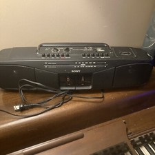 VTG Sony CFS W304 AM FM Stereo Dual Cassette Recorder Radio Boombox Parts Repair