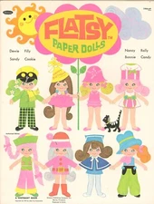 VINTAGE  1970 FLATSY MOD PAPER DOLL HD RE PRODUCE  ORIG SIZE UNCUT  READ ALL