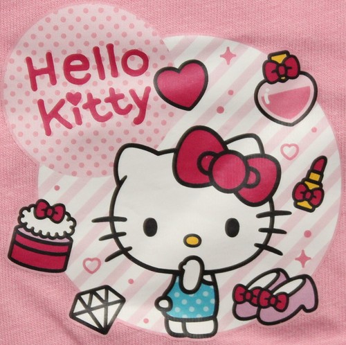 Hello Kitty Mädchen Schlafanzug/grau & rosa Langarm Schlafanzug Größen 5-12 Jahre - Bild 7 von 12