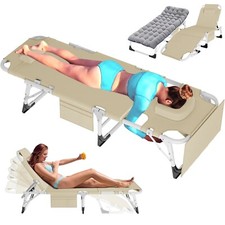 NAIZEA 3 in1 Sun Tanning Chair with Mattress ...