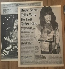 Ancien article du magazine Quiet Riot Rudy Sarzo