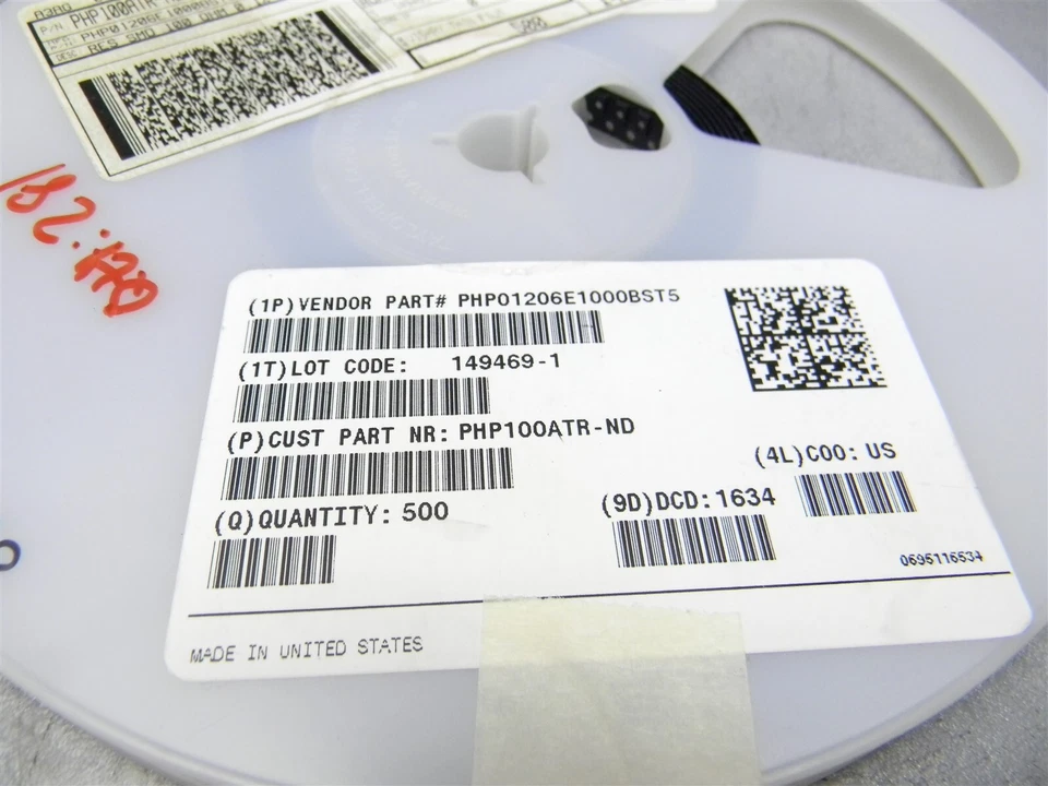 Carrete de resistencia de chip Vishay Dale Thin Film PHP100ATR-ND de 281 Foto 2 de 4