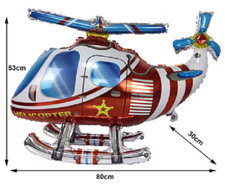 Balloon 32" in Super size 3D Rescue Helicopter Foil Balloon Birthday Party