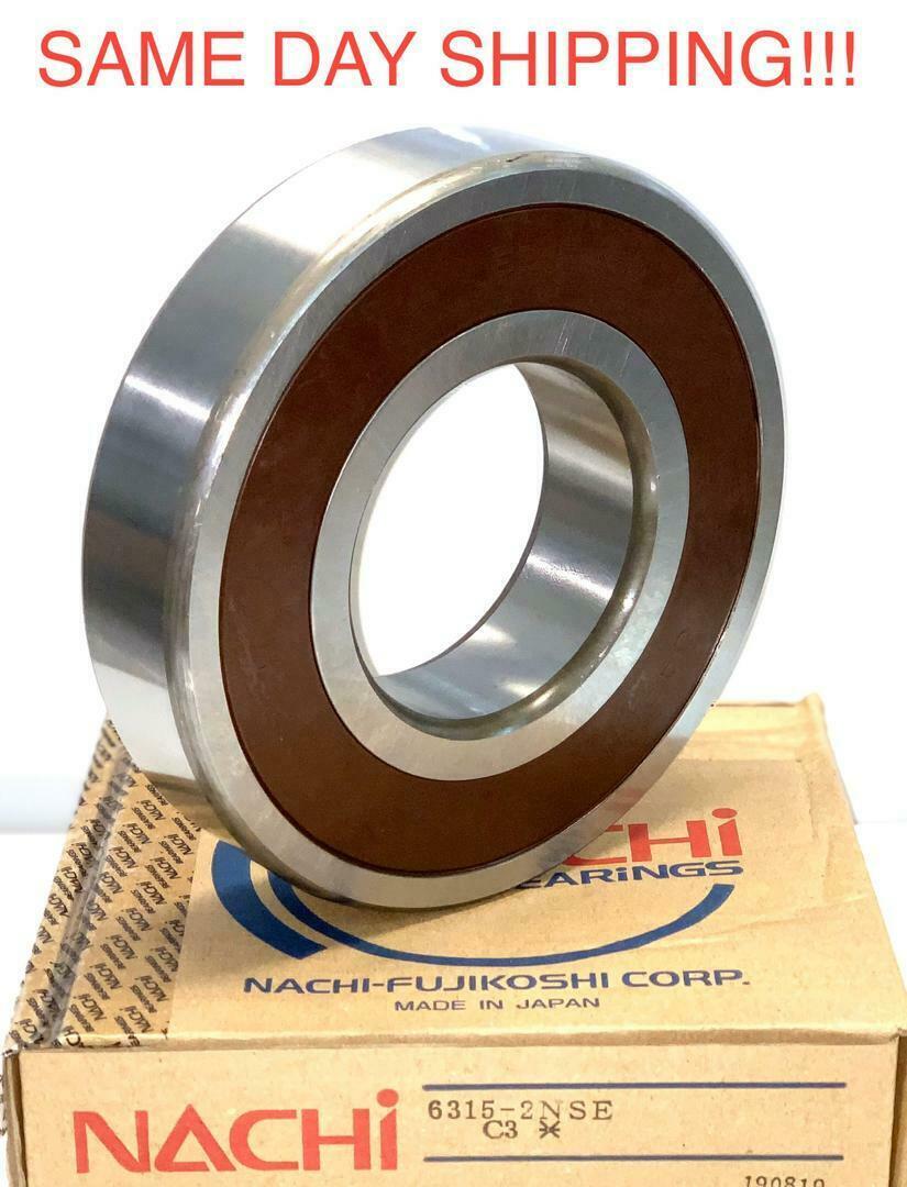 KANI 36インチ NACHI JAPAN 6315 2NSE C3 DEEP GROOVE BALL BEARING RUBBER SEAL 2RS
