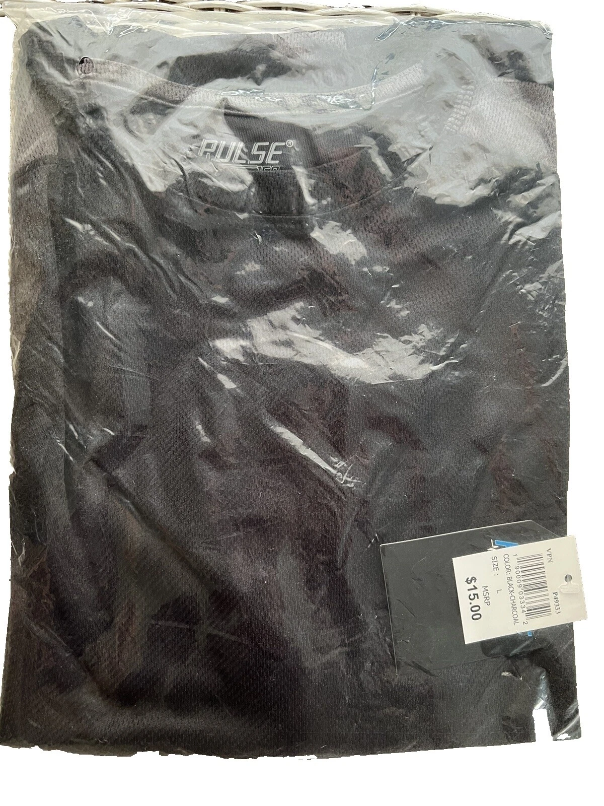 Pulse Black Regular Activewear Camisetas para Hombres