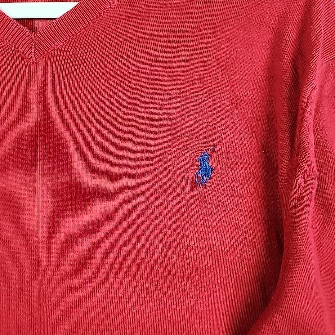 Polo Ralph Lauren Camicia Uomo Grande L Rosso Pima Cotone Logo Blu Piccolo Pony Golf