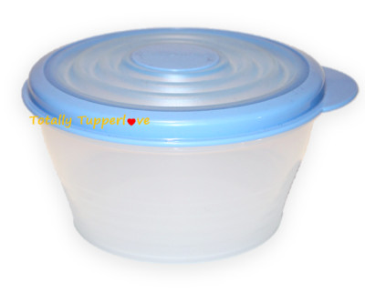 1 Tupperware Mini Stuffables Single Round Container 2 Cups Blue NEW