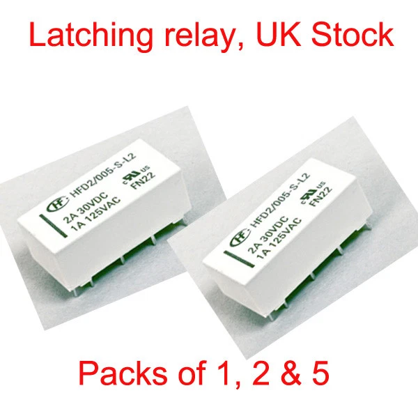 5v, 12, 24V Coil Bistable Latching Relay DPDT 2A 30VDC - High Quality Free Post - Image 2 of 4