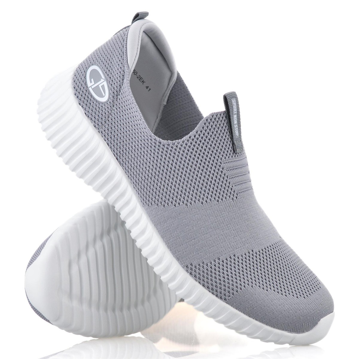 Mens Slip On Memory Foam Wide Fit Casual Walking Running Gym Trainers Shoes  Size