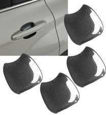 Gloss Carbon Fiber Print Door Handle Bowl Cup Cover Trim Fits 22-25 Highlander
