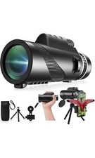 80X100 2023 Monocular Telescope High Powered Monocular with Black