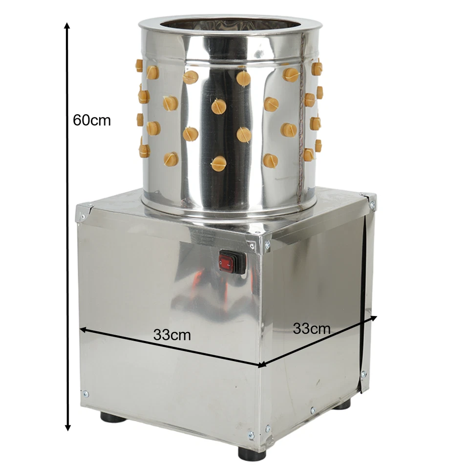 Spiumatrice elettrica per polli,Spiumatrice Automatica per Piume di pollame 180W - Immagine 2 di 4