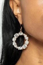 GORGEOUS! NEW Paparazzi ~ GLOWING in Circles ~💥 Gold Hoop Earrings