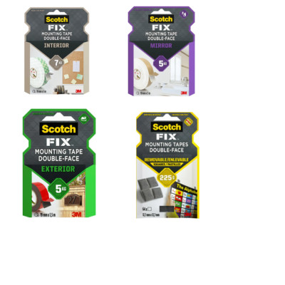 scotch fix Montageband doppelseitig Schaumstoff VHB Spiegel 5kg 7kg