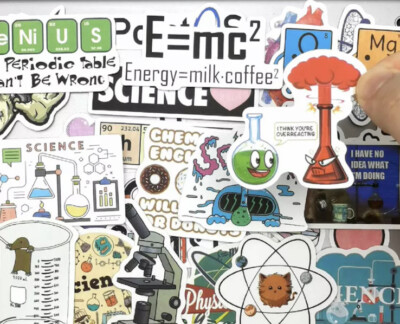 50 x Wissenschaft Experiment Chemie Labor Element Aufkleber Kinder Laptop