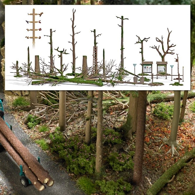 Busch 1852 - 1/87 / H0 Totholz-Set - Neu