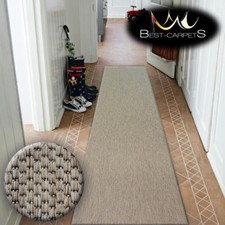 Runner Rugs SIZAL FLOORLUX coffee PLAIN modern Stairs Width 70,80,100,120cm LONG