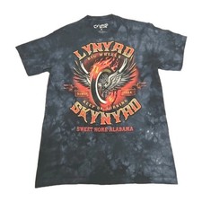 LYNYRD SKYNYRD Liquid Blue Sz M T Shirt Modern Tie Dye Big Wheels Keep OnTurning