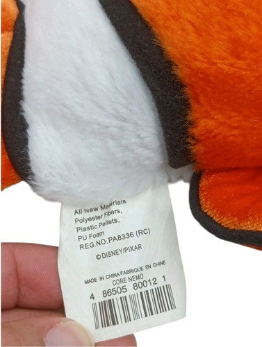 Disney Nemo Orange White Plush Stuffed Animal Kids Adult Toy 18" Movie Fish - Picture 11 of 11