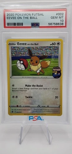 2020 Pokemon Futsal Eevee On The Ball PSA 10 -  Promo 002