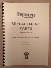 TRIUMPH TR6 T120 BONNEVILLE UK SPEC PARTS BOOK MANUAL No.8 1970 - TP39 99-0901